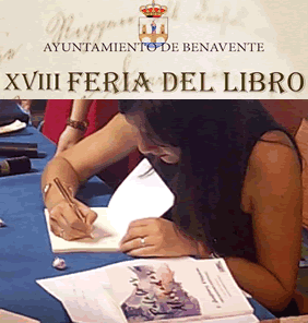 V Contreras en la feria del libro de Benavente